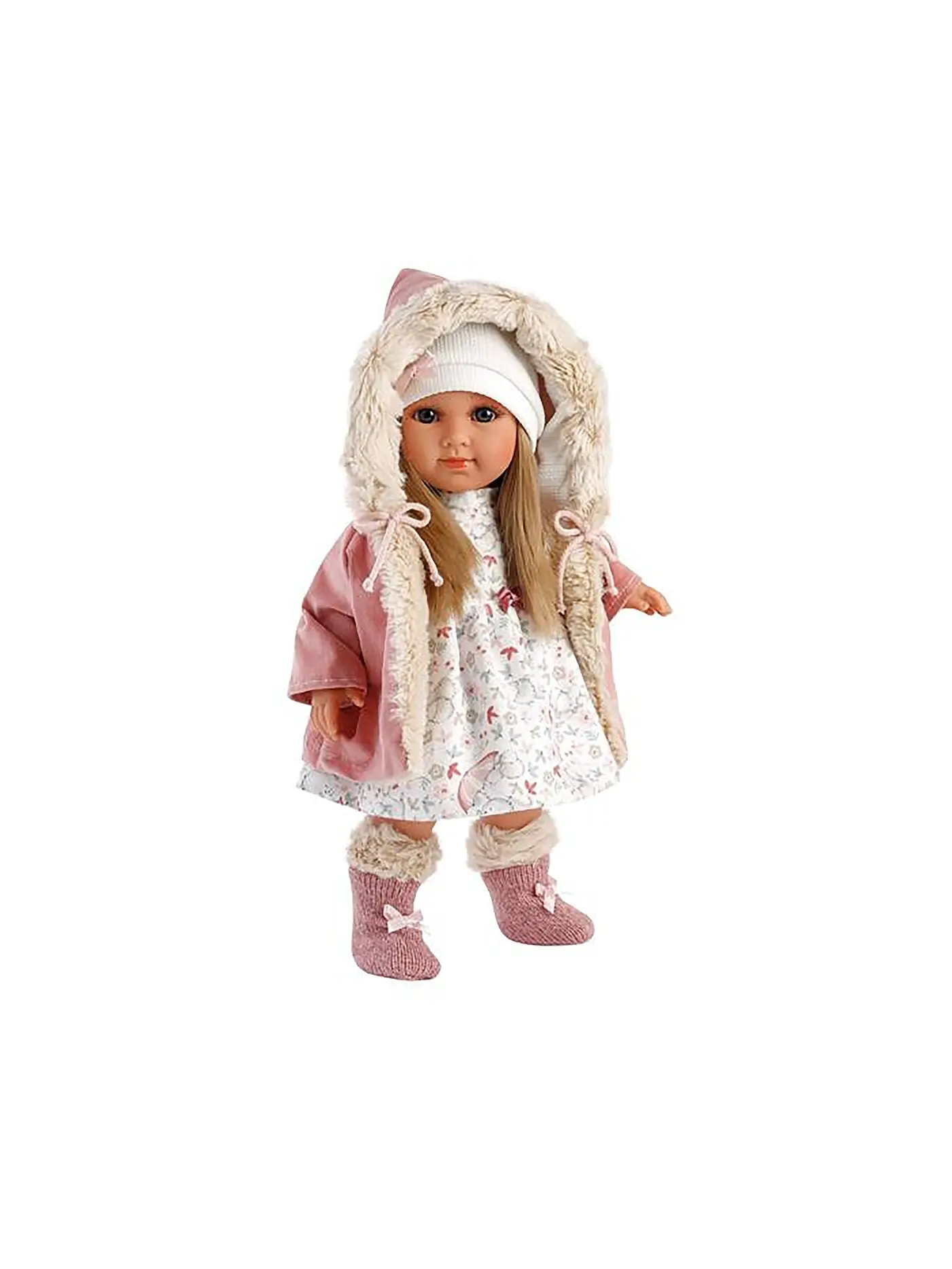 LLORENS | Puppe Elena blond mit Kapuzenmantel 35cm | 